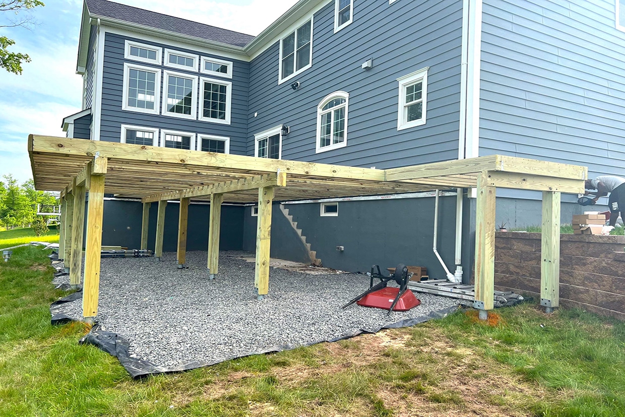Custom-Built Raised Deck 3