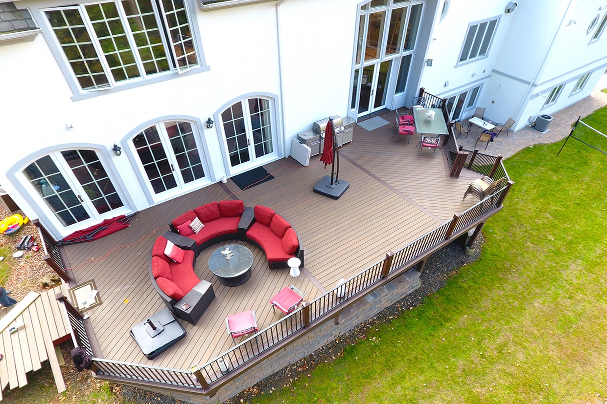 Composite Deck With Natural Wood 2