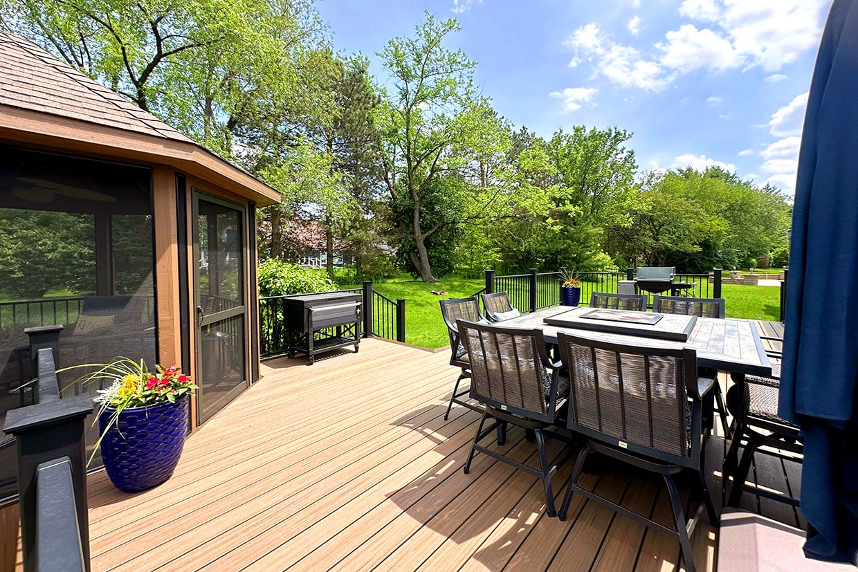 Composite Deck With Enclosed Porch 7