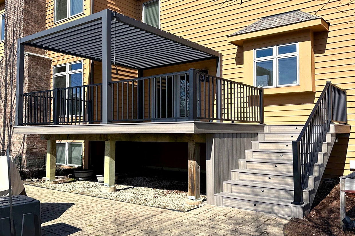 Custom Pergola With Recessed Lighting