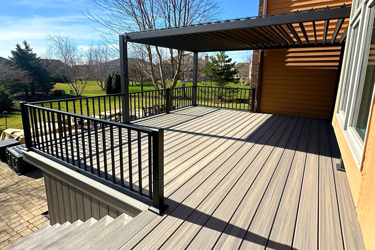 Custom Pergola With Recessed Lighting