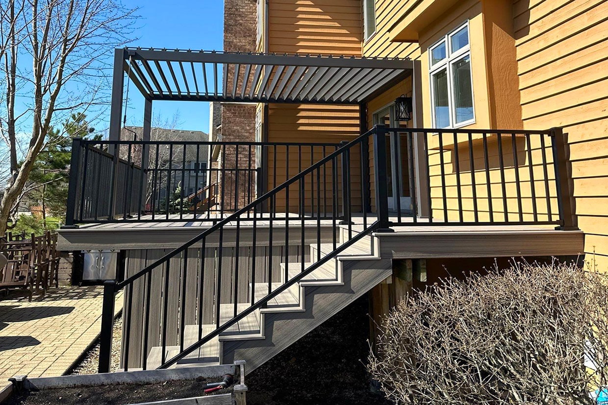 Custom Pergola With Recessed Lighting