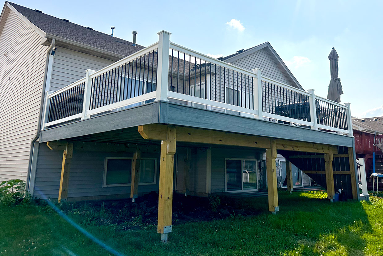 Deck Black White Railings Dunwoody Ga 2