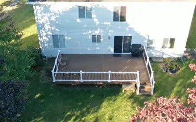 Royal Deck Specialist Installing Composite Deck With Professional Tools And Equipment