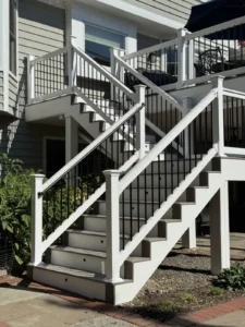 Stairs are one of the elements that affect the cost of a composite deck project Stairs Are One Of The Elements That Affect The Cost Of A Composite Deck Project