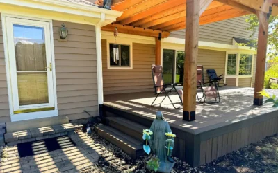 Small, Functional Composite Deck With Custom-Built Pergola In Lawrenceville, Ga