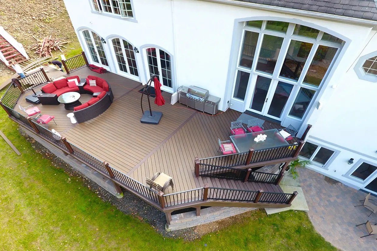 Composite Deck With Natural Wood 3