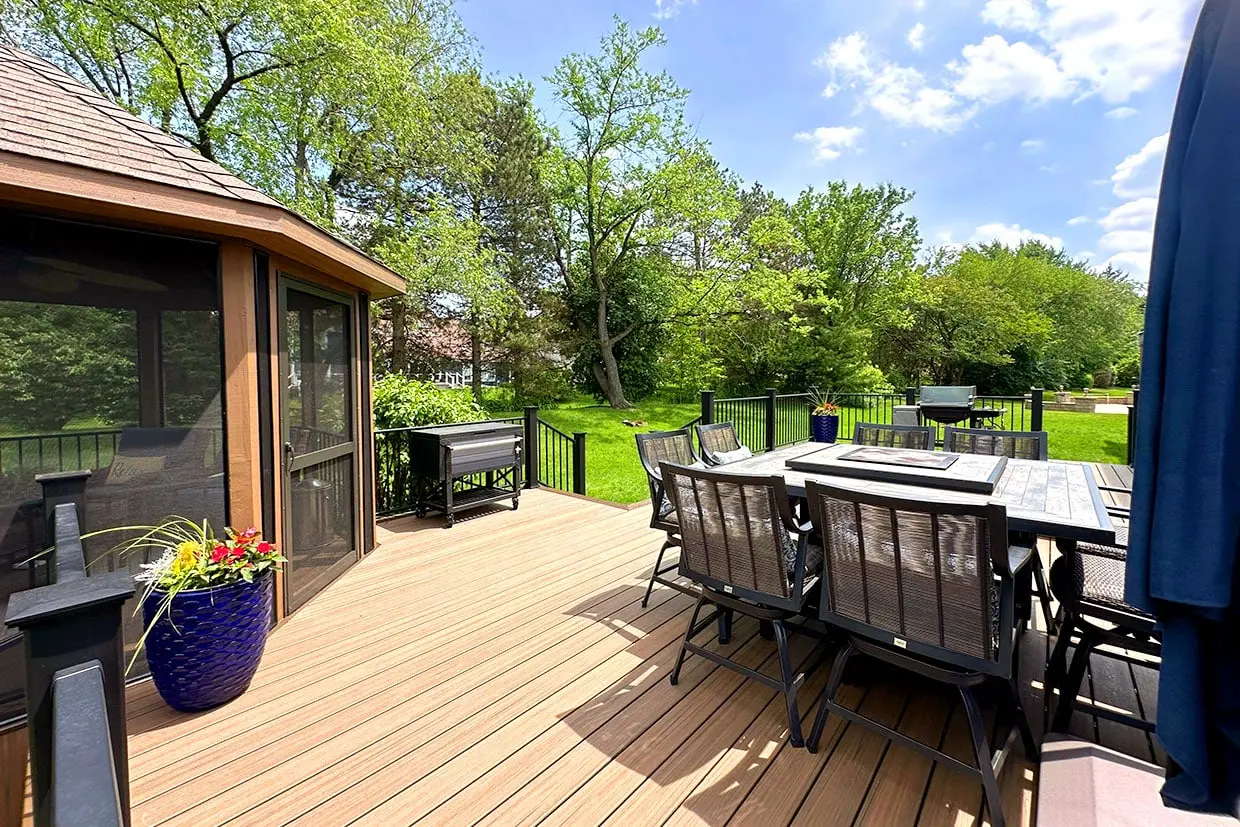 Composite Deck With Enclosed Porch 7
