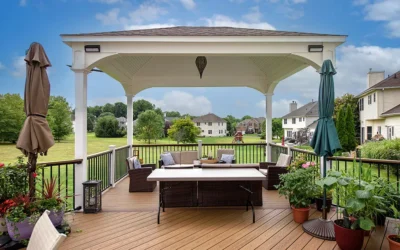 deck privacy tips 9 Royal Deck Pergola Pavilion Louvered Roof